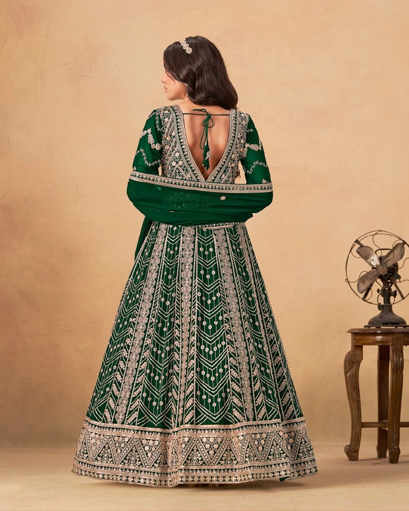 Designer Faux Georgette Embroidered Anarkali Set - Image 4