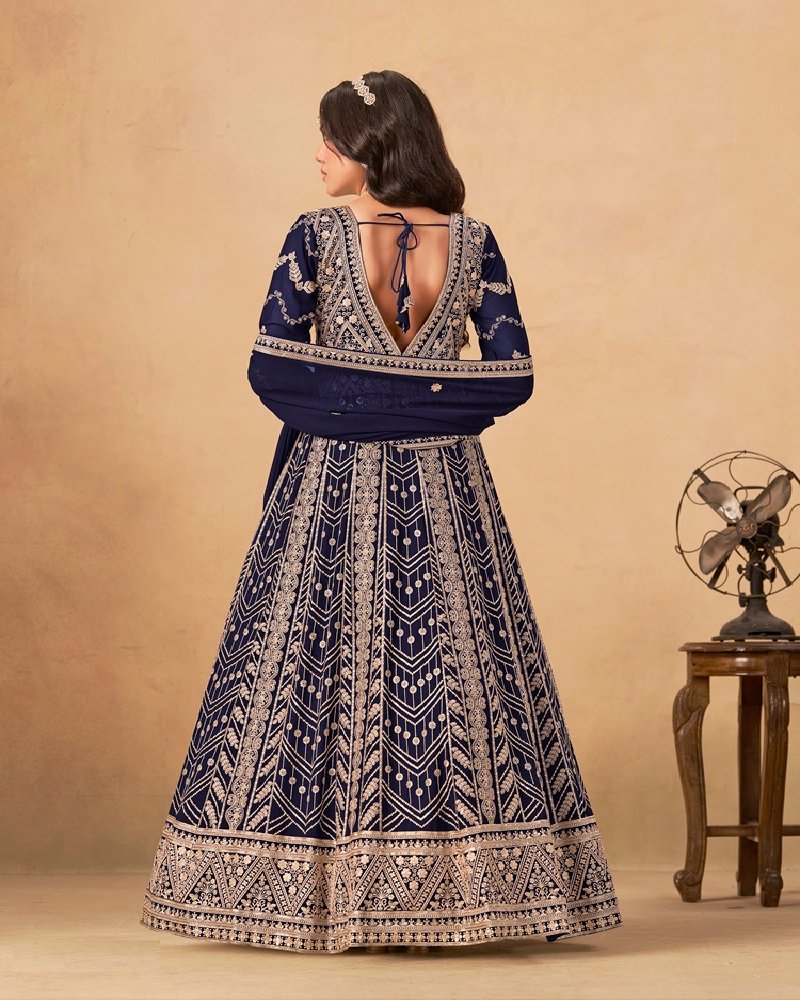 Designer Faux Georgette Embroidered Anarkali Set - Image 6