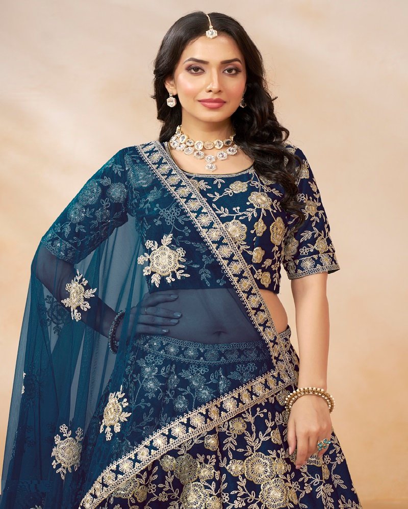 Royal Radiance Art Silk Dori & Sequin A-Line Lehenga Choli - Image 4