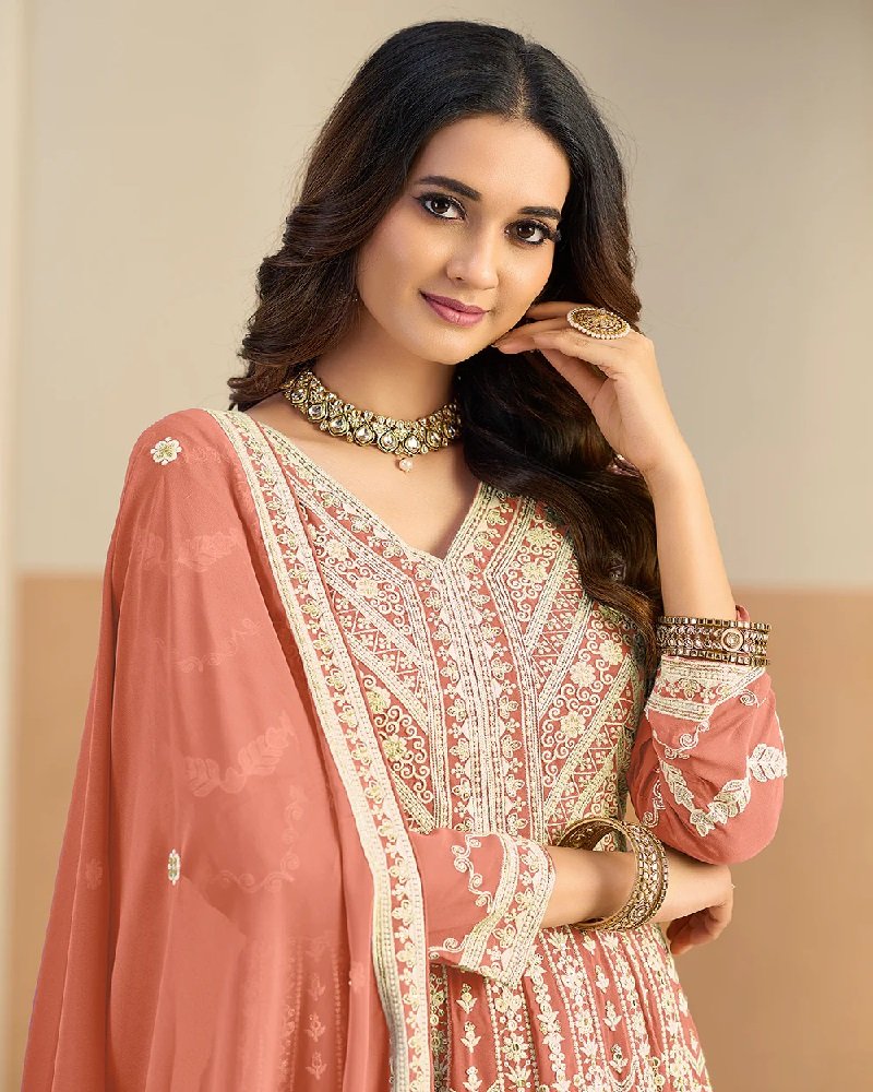 Stunning Lucknowi Partywear Anarkali - Image 15