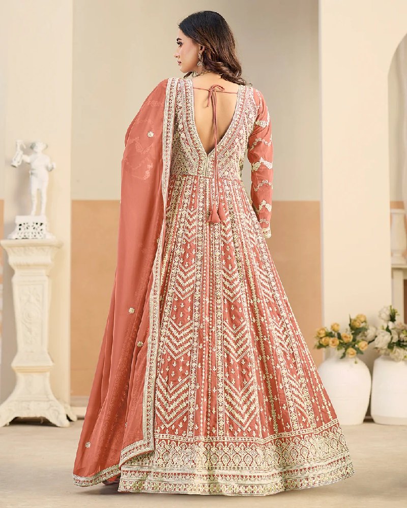 Stunning Lucknowi Partywear Anarkali - Image 16