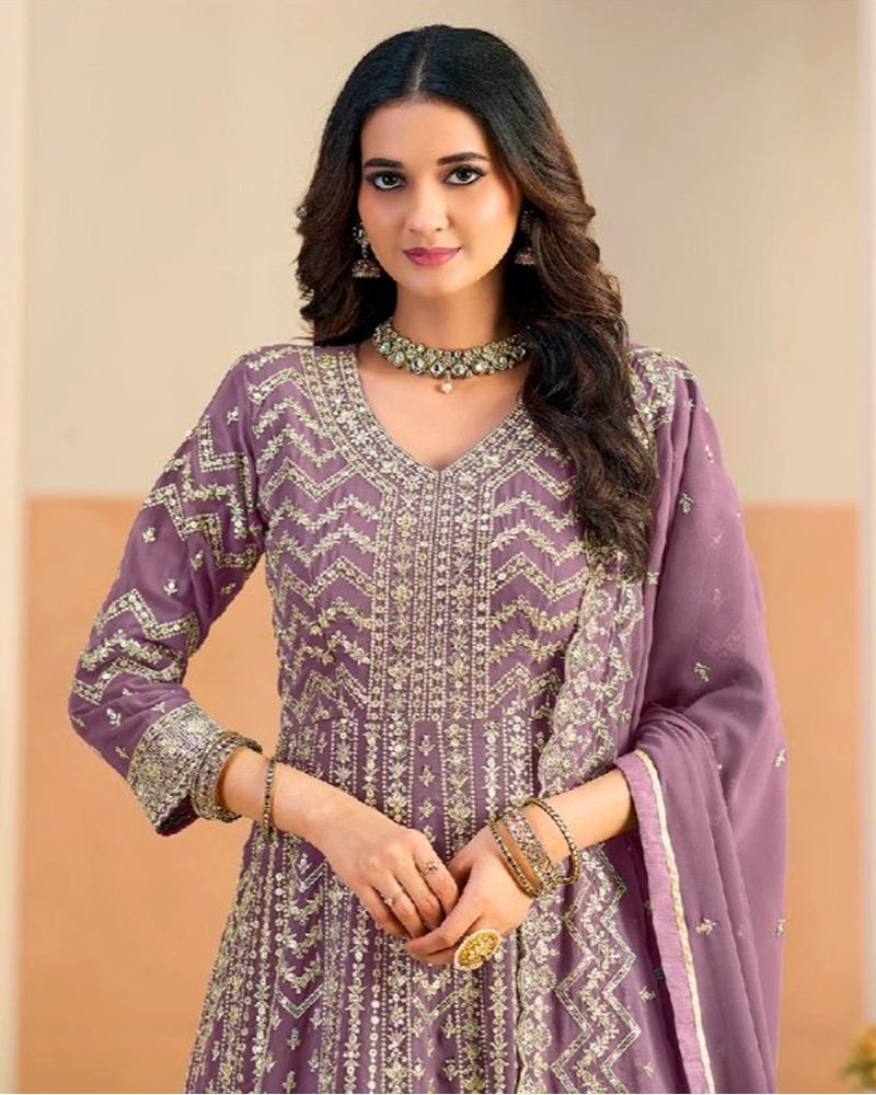 Elegant Grace Embroidered Anarkali Suit - Image 5