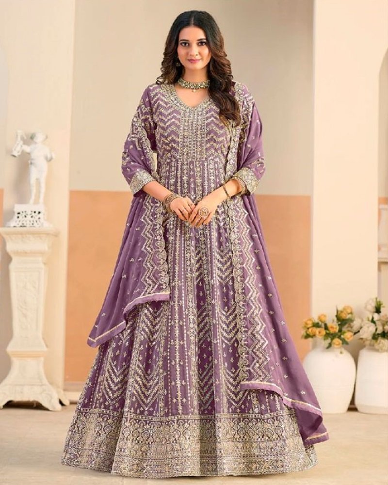 Elegant Grace Embroidered Anarkali Suit - Image 6
