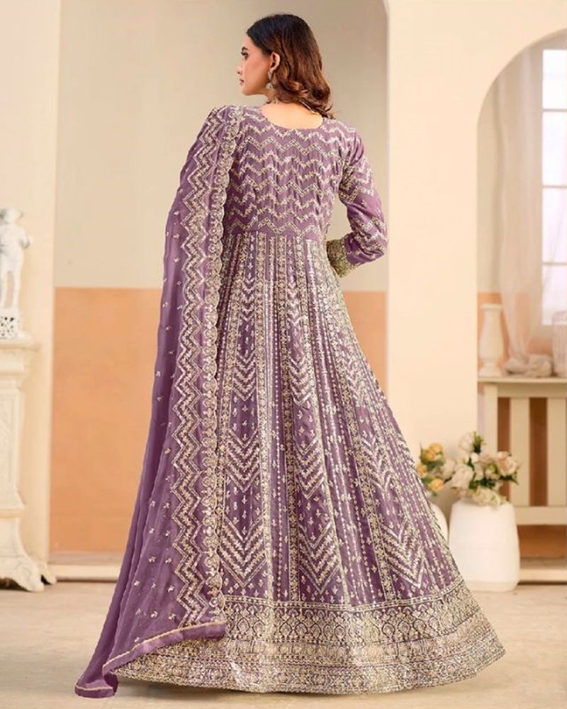 Elegant Grace Embroidered Anarkali Suit - Image 7
