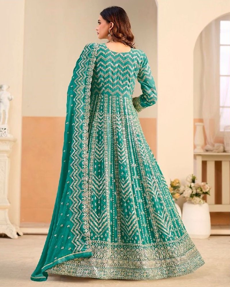 Elegant Grace Embroidered Anarkali Suit - Image 10