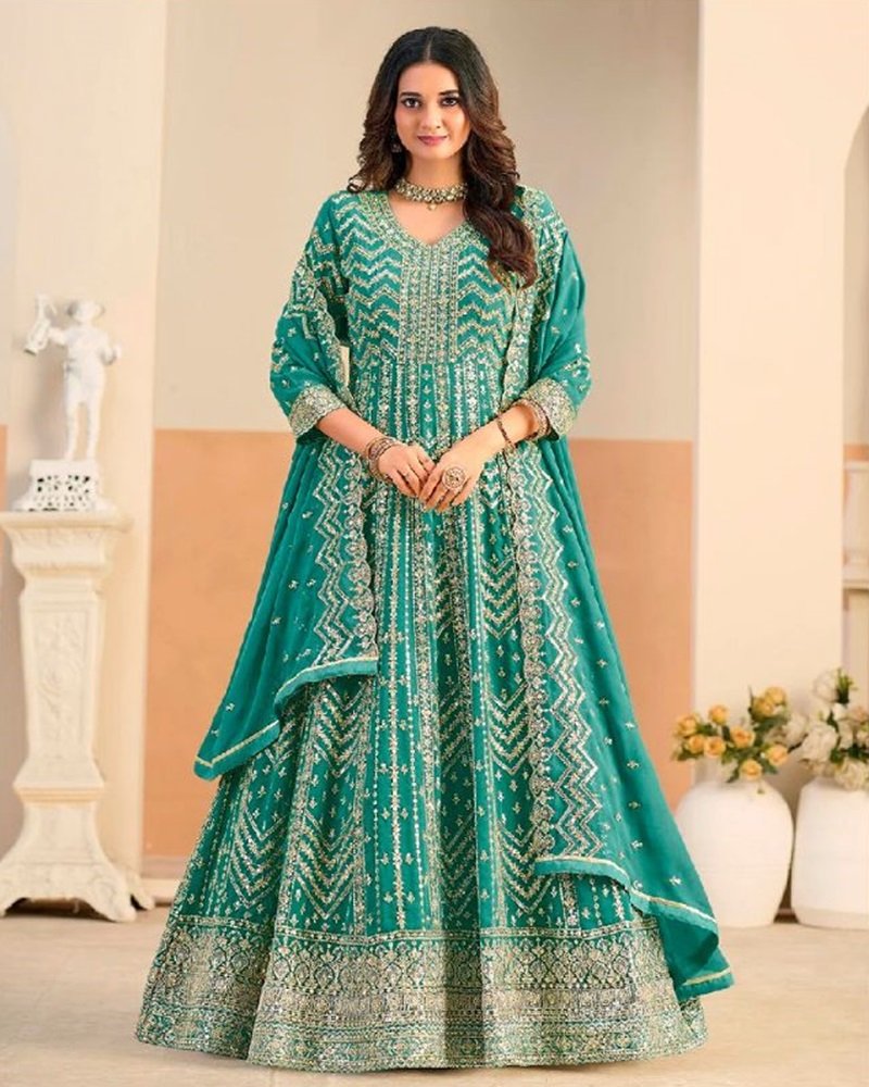 Elegant Grace Embroidered Anarkali Suit - Image 11