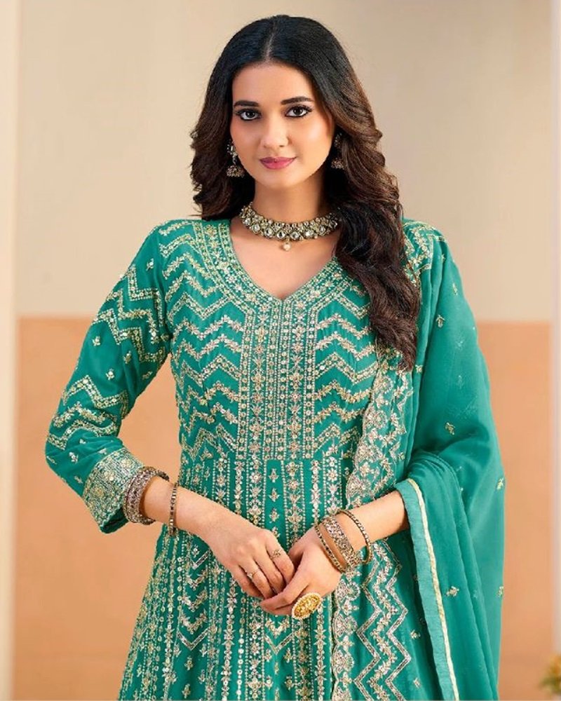 Elegant Grace Embroidered Anarkali Suit - Image 12