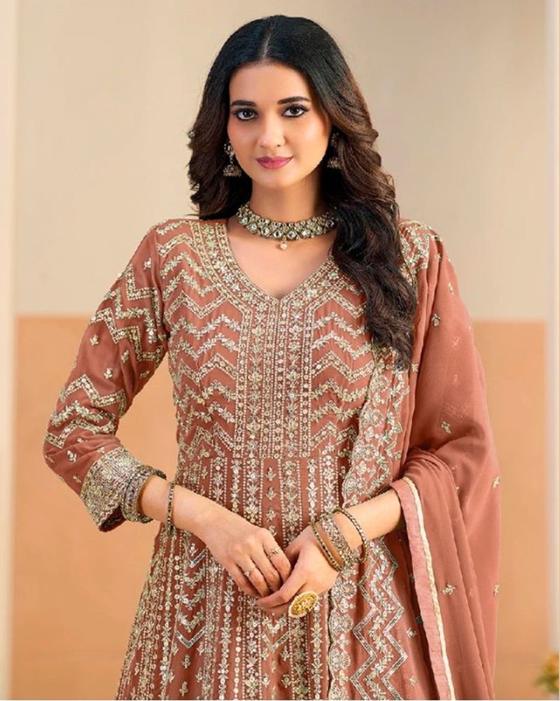 Elegant Grace Embroidered Anarkali Suit - Image 17