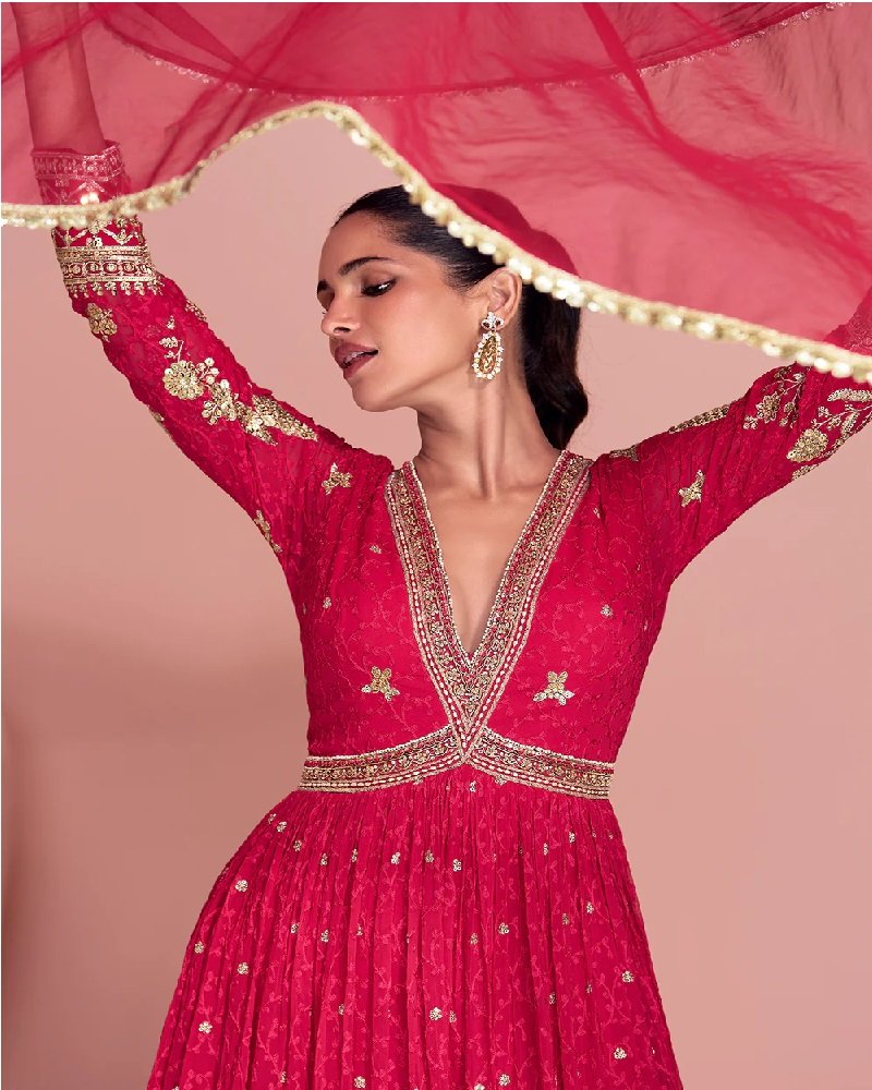 Mystic Premium Embroidered Festive Anarkali Gown - Image 4