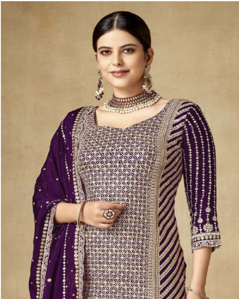 Royal Elegance Zari Embroidered Gharara Suit - Image 6