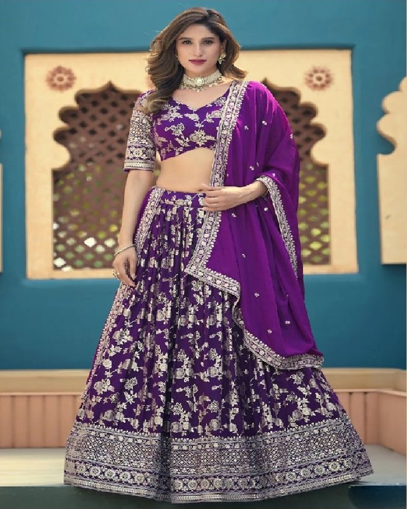 Royal Dola Silk Jacquard Festive Lehenga Choli - Image 2