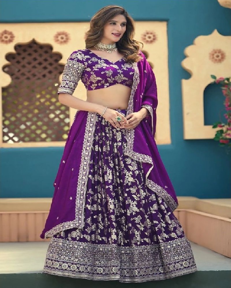 Royal Dola Silk Jacquard Festive Lehenga Choli - Image 6